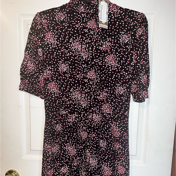 Floral High Neck Skater Dress 14 - Picture 4 of 5